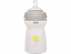 Chicco Chicco_naturalfeeling plastová fľaša 330 ml s silikónovým cumlík rýchly tok 6m+