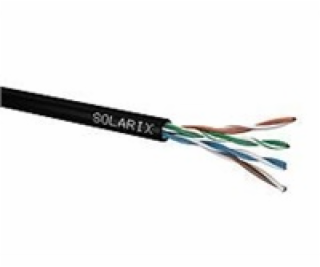 Solarix Instalační kabel venkovní UTP, Cat5E, drát, PE, b...