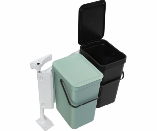 Brabantia Sort & Go Waste Bin 2 x 12 L Dark Grey & Jade G...