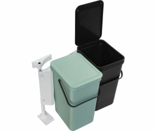 Brabantia Sort & Go Waste Bin 2 x 16 L Dark Grey & Jade G...