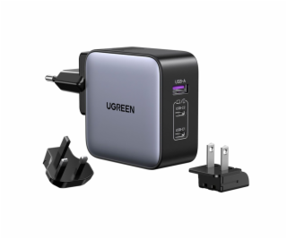 UGREEN USB-A+2*USB-C 65W GaN Worldwide Travel Fast Charger