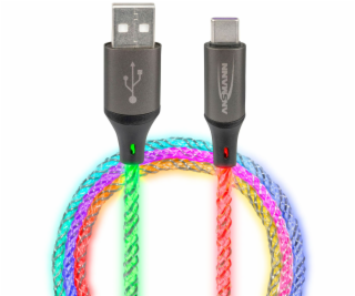 Ansmann USB-A / USB-C Kabel mit LED Beleuchtung 100cm  17...