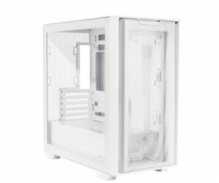 ASUS A21 CASE Transparent Glass WHITE, mATX, bílá