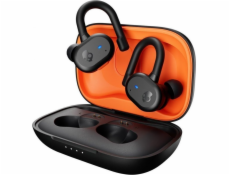 Skullcandy True Wireless Earbuds tlačí aktivní do uší, mikrofon, bluetooth, bezdrátové, černé/oranžové