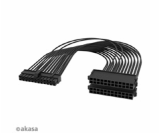 AKASA kabel ATX 24P Male to Dual ATX 24P Female - 2 Pack