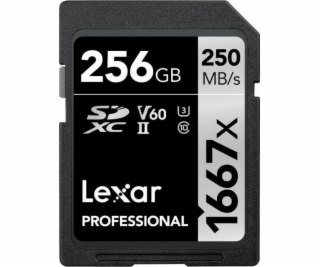 Lexar Pro 1667X SDXC UHS-II U3 (V60) R250/W120 256G