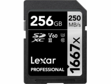 Lexar Pro 1667X SDXC UHS-II U3 (V60) R250/W120 256G