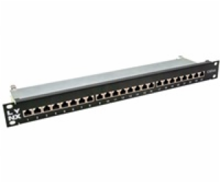 19  Patch panel LYNX 24port, STP, Cat6A, krone, černý