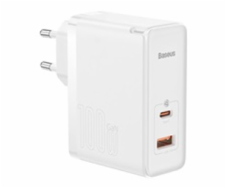 Baseus GaN5 Pre rýchlonabíjací adaptér USB-C + USB-A 100W...