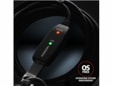 AXAGON ADR-310, USB 3.2 Gen 1 A-M -> A-F aktivní prodlužovací / repeater kabel, 10m