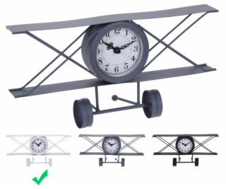 SEGNALE Hodiny stolní designové LETADLO 30 cm bílá KO-HZ1...