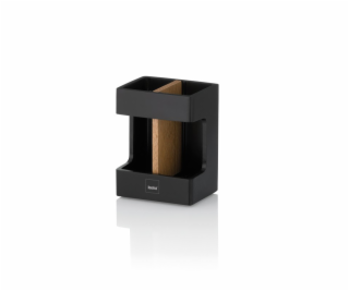 KELA Držák na zubní kartáčky Cube polyresin black KL-23688