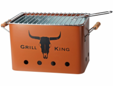 Přenosný gril na dřevěné uhlí GRILL KING 43 x 20 cm cihlová