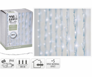 HOMESTYLING Světelný řetěz VODOPÁD bílá 220 LED / 2 m KO-...