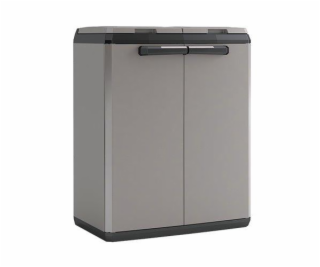 Keter Split Cabinet Basic Recyklačný kôš - sivý 9736