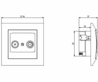 Ospel End RTV Socket Impression ecru