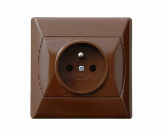 Ospel Single Socket Accent IP20 s ground brown