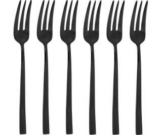 Sambonet Rock PVD 6 Cake Forks DolceNero Lucido