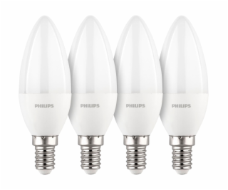 Philips LED Lamp E14 4-pack candle     40W 2700K