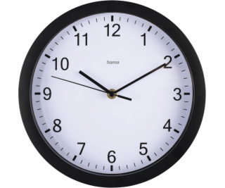 Hama Wall Clock Pure 25cm silent, black 186338