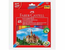 Pastelky Faber-Castell 48 barev s ořezávátkem Zipper