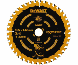 Pilový kotouč Dewalt 165x20mm, 40 zubů (DT10301-QZ)