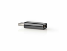 Nedis CCGB60910BK - USB-C Adaptér| USB 2.0 | USB-C™ Zástrčka | USB Micro-B Zásuvka | 480 Mbps | Kulatý | Poniklované 