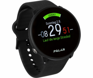 Polar Unite Black S-L Silikonarmband mit Dornschließe