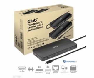 Club3D Dokovací stanice Thunderbolt 4 11v1, 3xUSB-C, 3xUS...