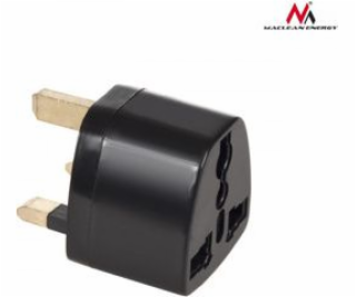 Adapter gniazdo EU na wtyk UK MCE154 Czarny