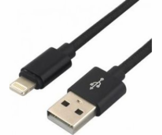 Kabel USB EverActive USB-A - Lightning 0.3 m Czarny (CBB-...