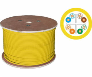 Alantec U/UTP kabel Cat. 6 LSOH 4x2X23AWG B2CA 500M (žlut...