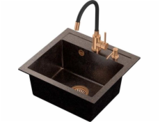 Steiner Art Johnny 110 Stebran Art Copper Black Pearl Sink s manuálním siph