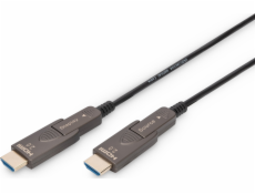 Digitus digitus kabel hdmi aoc hybrid glasfaserkabel 4k abnehmbar 10m schw