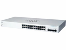 Cisco switch CBS220-24T-4G, 24xGbE RJ45, 4xSFP, fanless - REFRESH