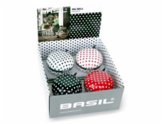 Basil Bicycle Bell Big Bell Polkadot 80mm, Mix of Colors Box 4 PCS. (Bass-50403)