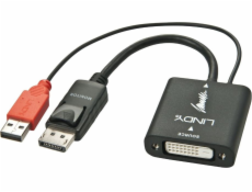 AV Lindy DVI-D ADAPTTER-DISPLAYPORT + USB-A BLACK (38145)