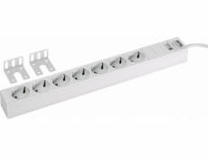 M_rittal Rittal 19 Socket Strip, 7 -port, světle šedá RAL 7035 - 7240.210