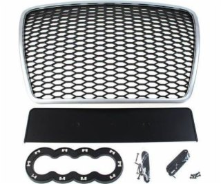 MTUNING_F GRILL AUDI A6 C6 RS Style Matt Silver-Black (09...