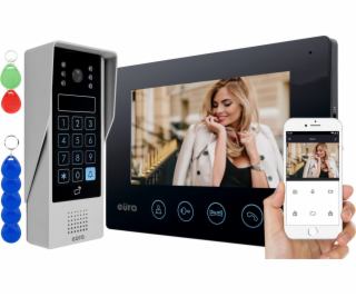 Eura Video-Intercom Eura VDP-90A3 Delta+ Black 7   , Full...