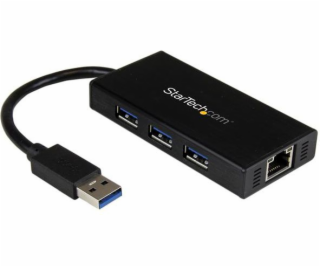 Hub USB StartEch 3 USB 3.0 + Ethernet Ports (ST3300GU3B)