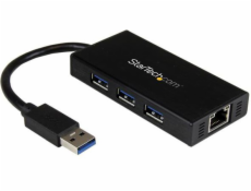 Hub USB StartEch 3 USB 3.0 + Ethernet Ports (ST3300GU3B)