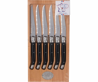 Jean Dubost Laguiole      6 pcs. Steak Knives Set Black