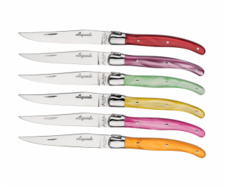 Jean Dubost Laguiole      6 pcs. Steak Knives Set Mixed C...