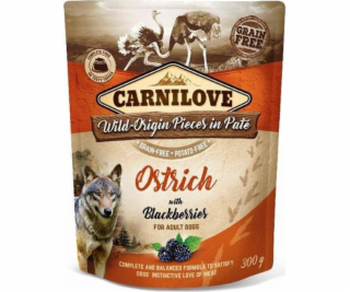 Kap.Carnilove Dog Paté Ostrich with Blackberries 300g