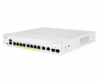 Cisco switch CBS350-8P-2G, 8xGbE RJ45, 2xGbE RJ45/SFP, fa...