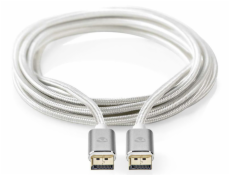 NEDIS PROFIGOLD Displayport kabel/ DisplayPort zástrčka - DisplayPort zástrčka/ bavlna/ stříbrný/ BOX/ 2m