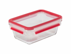 Emsa Clip&Close Glass Food Container 850 ml červená