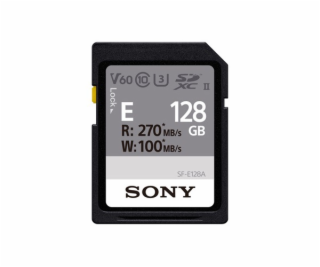 Sony SDXC E series         128GB UHS-II Class 10 U3 V60