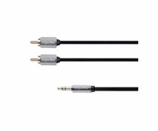 Kabel Kruger&Matz Jack 3.5mm - RCA (Cinch) x2 1.8m srebrn...